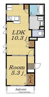 ルーエプラッツ【1階】の間取り