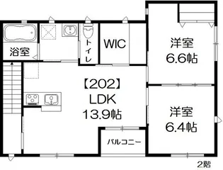 フィカーサ【202号室号室】の間取り