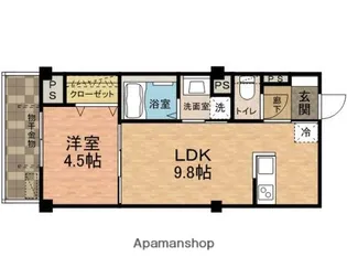 CALME【203号室】の間取り