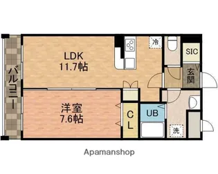 プライムエデン【1階】の間取り