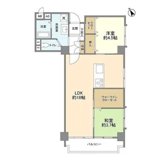 トマス本八幡【5階】の間取り