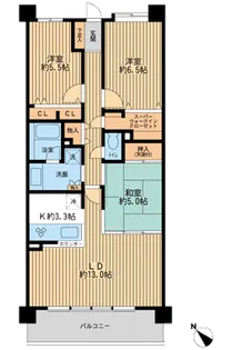レジディア東松戸【1階】の間取り
