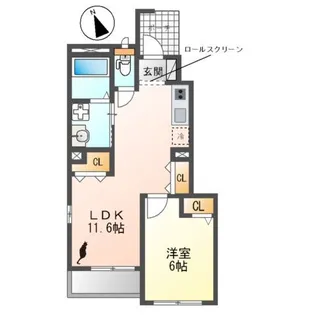 PRENDRE S(プランドールエス)【1階】の間取り