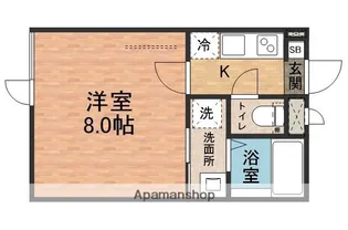 フェリシア行徳【Ⅰ 104号室】の間取り