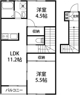 ベルリード東海神【2階】の間取り