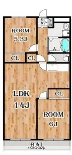 リアライズ市川原木【1階】の間取り