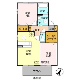 リビングタウン南花島 C【1階】の間取り