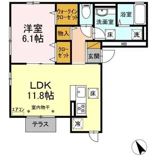 レクエルド広尾【1階】の間取り