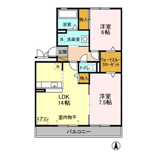 ベルデュール A・B【2階】の間取り