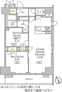 リーフシティ市川 ザ・レジデンス【8階】の間取り