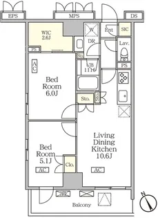 リーフシティ市川 ザ・レジデンス【9階】の間取り