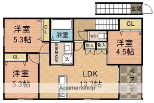プリマヴェーラ宮久保N【204号室】の間取り