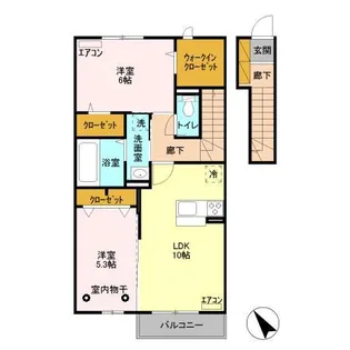 エスポワール ドゥマン【2階】の間取り