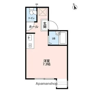 1Rの間取り画像