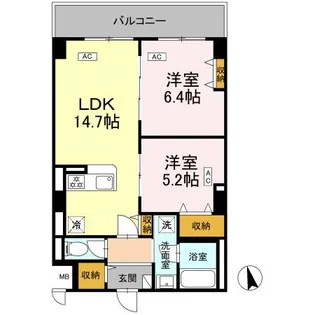 カスタリア西船橋II【3階】の間取り