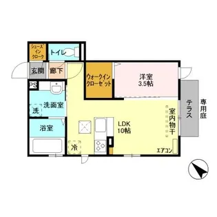 ホワイトコーストピノ【1階】の間取り
