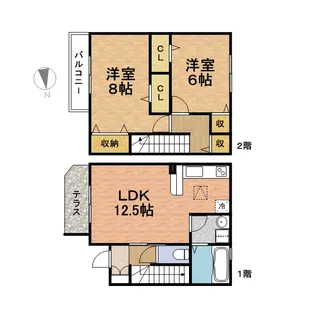 ホーリー稲荷木 B【1階】の間取り