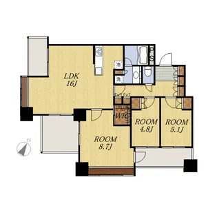 グランドターミナルタワー本八幡【29階】の間取り