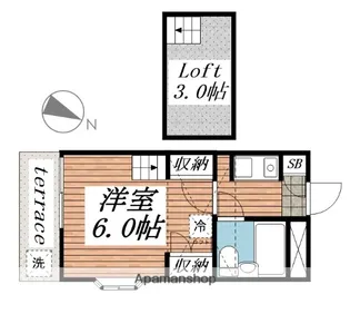 ジュネパレス市川第24−A【1階】の間取り