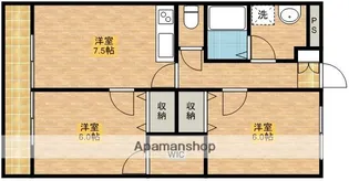 テラッツァ千藤【105号室】の間取り