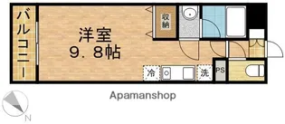 レーベンス八幡【4階】の間取り