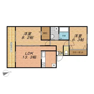パルーテ【3階】の間取り