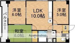 プリンセス三善【102号室】の間取り