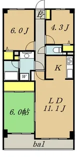 ライオンズステーションプラザ西船橋【11階】の間取り
