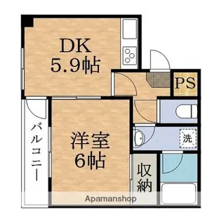 コスモ市川【903号室】の間取り