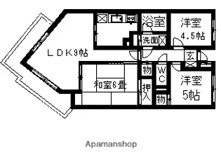 千葉県船橋市北本町1丁目【マンション】の間取り