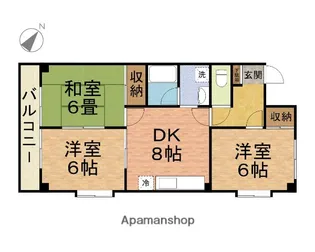 ジュネス新田【302号室】の間取り
