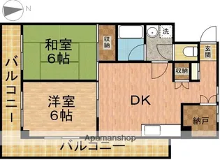 千葉県市川市南八幡5丁目【マンション】の間取り