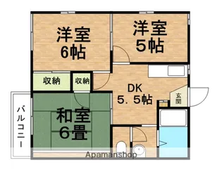 シャトル山崎A【1階】の間取り