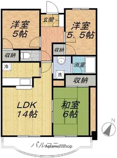 アーバニティ増田弐番館【102号室】の間取り
