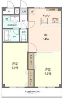 イーストタイガー【1階】の間取り