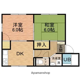 グリーンヒル【102号室】の間取り