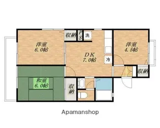 ローズビレッジ【201号室】の間取り