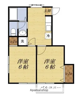 ストークハイツ豊【101号室】の間取り