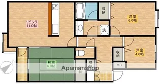 リズ市川平田【102号室】の間取り