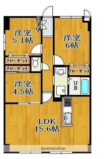 クレール和泉【1階】の間取り