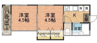 コーポサキ【202号室】の間取り