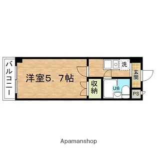 ベルアレイ市川【203号室】の間取り