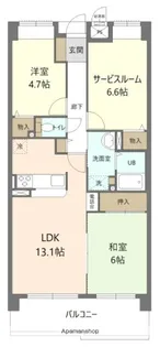 フローラルマキノ【507号室】の間取り