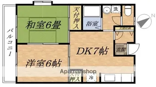 グリーンタウン北川【1階】の間取り
