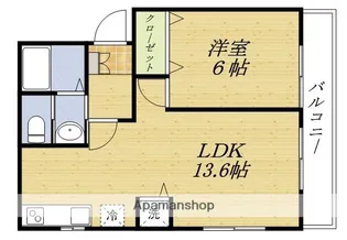 ESTATE紫苑NO.6【101号室】の間取り