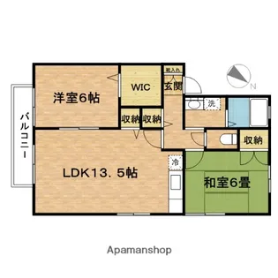 クリスタルパレスA【2階】の間取り