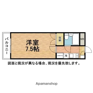 ジュネス市川【4階】の間取り