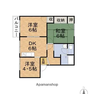 千葉県市川市国分2丁目【アパート】の間取り