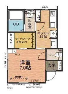 BRISA【1b号室】の間取り