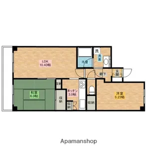 潮ハイツ【103号室】の間取り